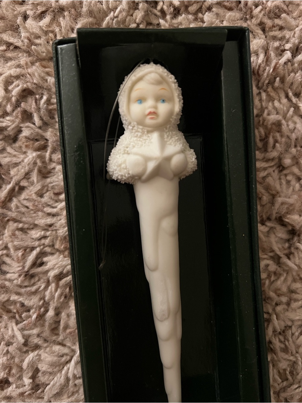 White Snow Baby Icicle Ornament - Home Accents